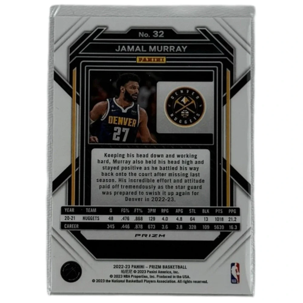 2022-23 Panini Prizm NBA -‎ Jamal Murray - Silver Prizm - Denver Nuggets